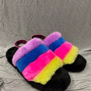 Colorful Fuzzy Women's Slippers